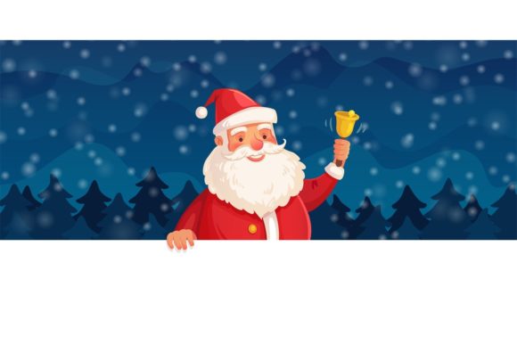 Cartoon Christmas Santa Claus: Festive Illustrations