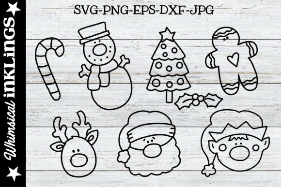 Christmas Element Line Art: Essential Illustrations