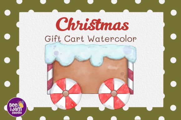 Christmas Gift Cart Watercolor Clipart: Illustrations Review