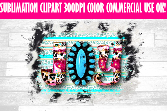 Christmas JOY Sublimation Turquoise: Fresh Illustrations