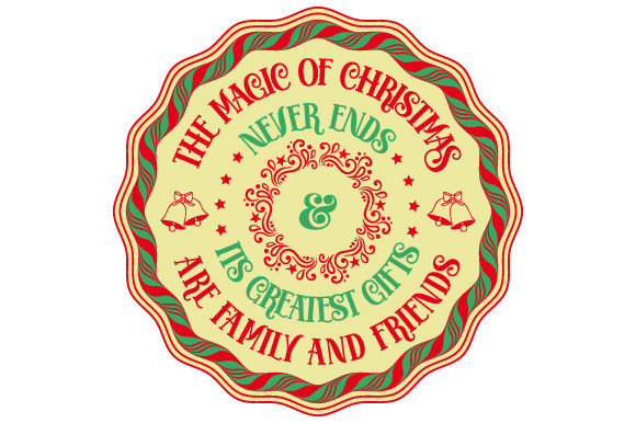 Christmas Quote Circle Candy SVG: Festive Illustrations