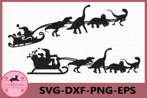 Christmas, Santa, Dinosaur: Unique Illustrations