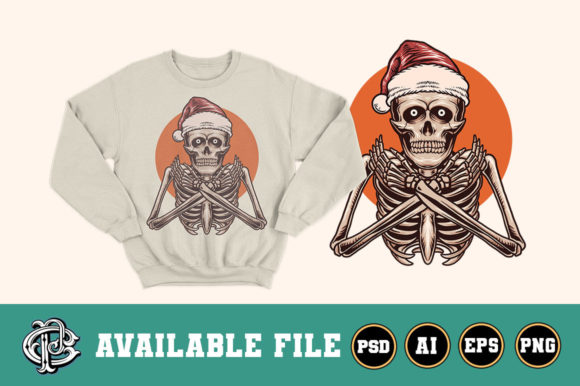 Christmas Skeleton Design: Festive Illustrations