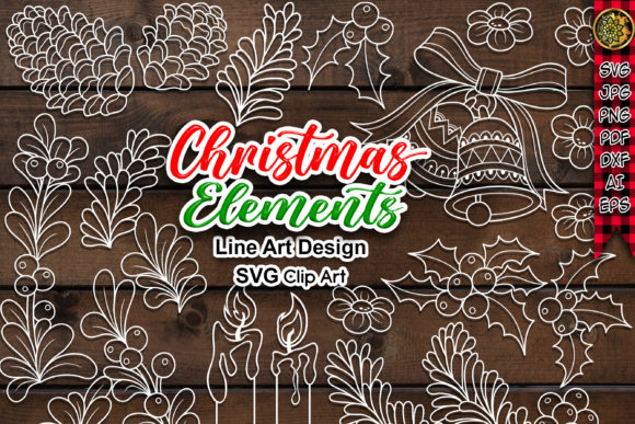 Christmas SVG Line Art: Premium Illustrations