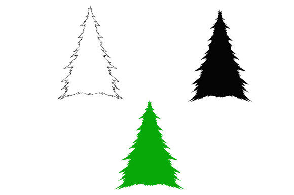 Christmas Tree Vector Design PNG: Premium Illustrations