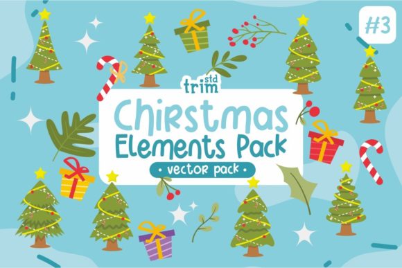 Christmas Vector Elements Pack: Festive Illustrations