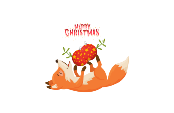 Festive Fox Illustrations for Christmas Design Projects