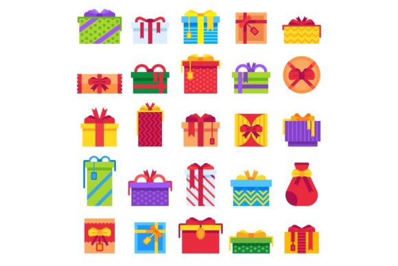 Flat Christmas Gifts: Festive Illustrations for Brands