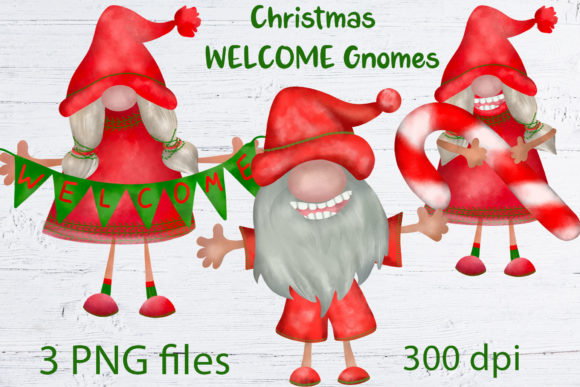 Funny Christmas Gnome Family Clipart Review