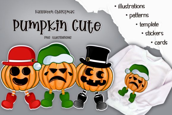 Pumpkin Ghost Cute Halloween Christmas Illustrations Review