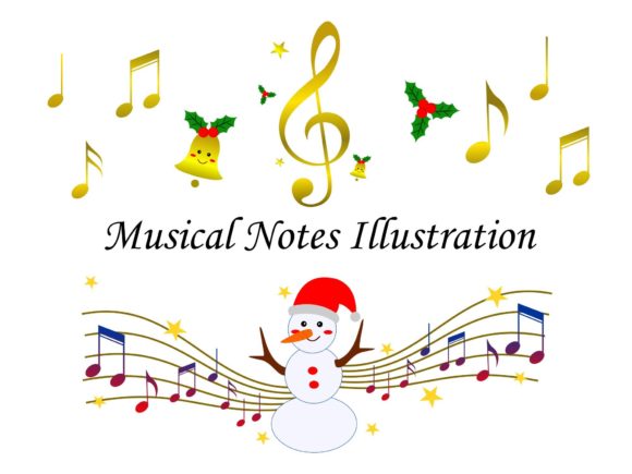 Review: Christmas Musical Notes Illustrations for Sellers