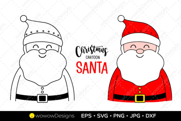 Reviewing the Christmas Santa Cartoon Character for Holiday Projects