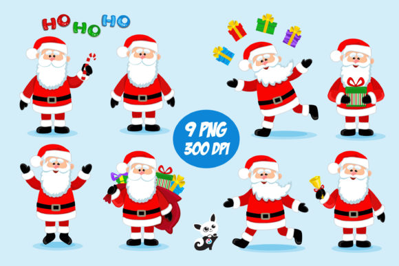 Santa Christmas Clipart: Festive Illustrations for Sellers