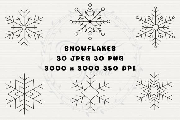 Snowflakes Clipart Decoration Christmas: Festive Illustrations