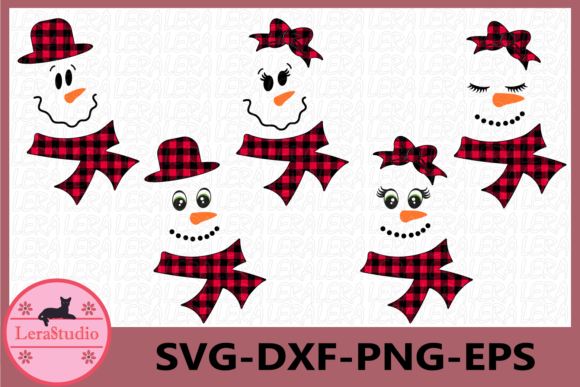 Snowman Buffalo Plaid Christmas Illustrations Review